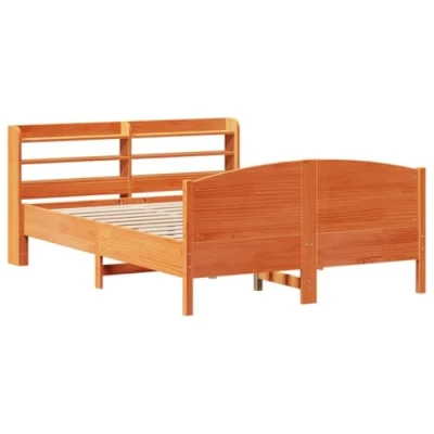 Afbeelding van vidaXL Bedframe zonder matras massief grenenhout wasbruin 160x200 cm