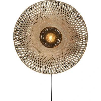 Afbeelding van GOOD&amp;MOJO Wandlamp Kalimantan Bamboe Ø44cm Bruin