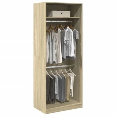 Afbeelding van vidaXL Kledingkast 80x50x200 cm bewerkt hout sonoma eikenkleurig