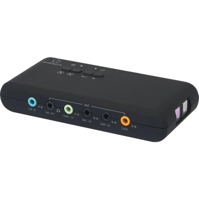 Afbeelding van Renkforce RF 4355800 7.1 Externe geluidskaart Digitale uitgang, volumeregeling