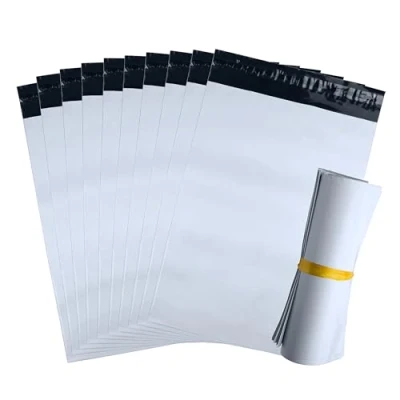 Afbeelding van 100 witte ondoorzichtige kunststof enveloppen, verzendzakken, robuust, manipulatiebestendig en waterdicht (100, 40 x 50 cm)
