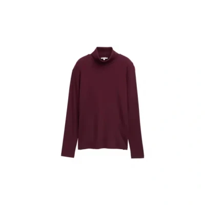Afbeelding van TOM Tailor Langarm MIT Rollkragen Trui, Dames, Maat: Small, Bordeaux red