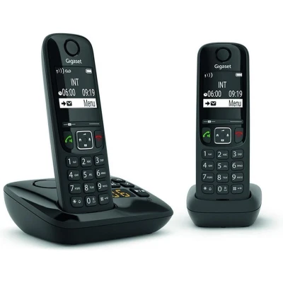 Afbeelding van Gigaset AS690A Duo DECT draadloze telefoon met antwoordapparaat, extra handset, zwart