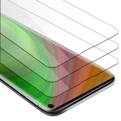 Afbeelding van Cadorabo 3x Screenprotector geschikt voor Samsung Galaxy S10 4G Beschermende Pantser Film in KRISTALHELDER Getemperd (Tempered) Display beschermend glas 9H hardheid met 3D Touch