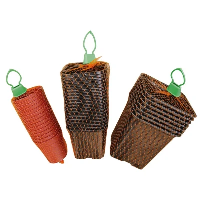 Afbeelding van Nature Plastic Stekpotjes Terracotta Kweekbenodigdheden 9x9x7 cm