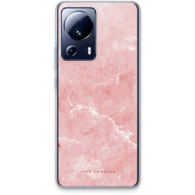 Afbeelding van Case Company® hoesje geschikt voor Xiaomi 13 Lite Roze marmer Soft Cover Telefoonhoesje Bescherming aan alle Kanten en Schermrand