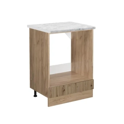 Afbeelding van Vicco Ovenombouwkast R Line, Artisanaal eiken/Krachtige eik goud, 60 cm WB Marmer
