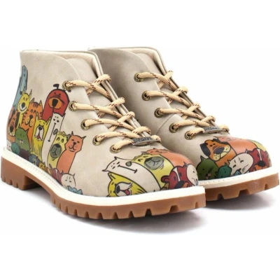 Afbeelding van GOBY Animals Ankle Boots Laars laarzen Damesboots Dames Enkel Handmade Maat 38