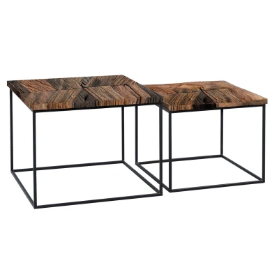 Afbeelding van M2 Kollektion Alabama Vierkante Salontafel Set