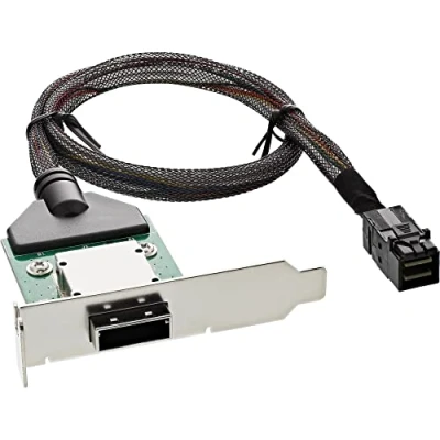 Image de Support adaptateur InLine® SAS HD à profil bas ext. SFF 8088 int. 8643 0.5m