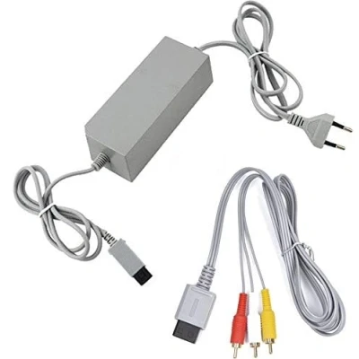 Afbeelding van CHILDMORY AC Voeding adapter Oplader met RCA Audio Video AV kabel voor Wii Systeem Console