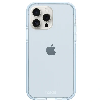 Afbeelding van Holdit Hoesje Geschikt voor iPhone 15 Pro Seethru Case lichtblauw
