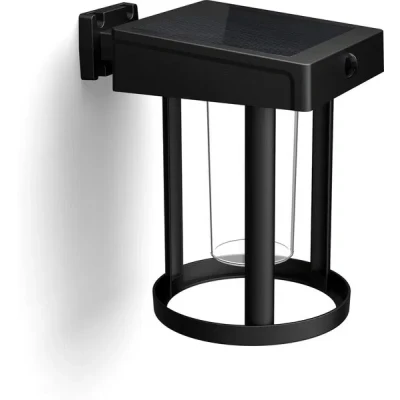 Afbeelding van Philips Camill 8720169263932 Wandlamp op zonne energie met bewegingsmelder 1.4 W Warmwit Zwart