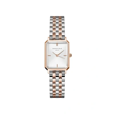 Afbeelding van Rosefield Octagon XS Horloge, Dames, Maat: One Size, Silver/rose gold