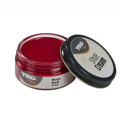 Afbeelding van TRG schoencrème met bijenwas rood 50 ml
