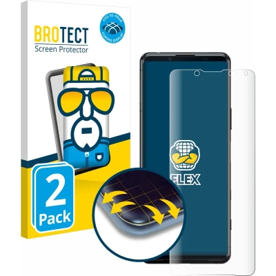 Afbeelding van BROTECT Screenprotector voor Sony Xperia 5 II Folie Beschermfolie transparant volledig dekking (2 Stuks)