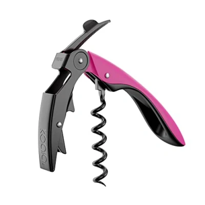 Afbeelding van Koala Spain High Tech tweetakt kurkentrekker met gepatenteerd automatisch tabblad, roze