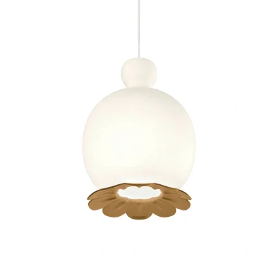Afbeelding van Kundalini Opyo hanglamp, mondgeblazen, messing