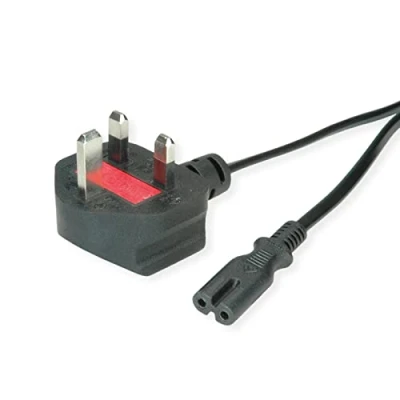 Afbeelding van VALUE UK stroomkabel met platte euro connector C7, 2 polig, zwart, 1,95 m