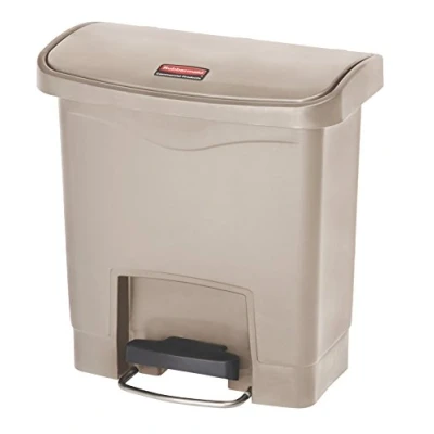 Afbeelding van Rubbermaid Commercial Products 1883455, 1883455 Step On afvalbak, kunsthars, voorpedaal, 15 liter, beige
