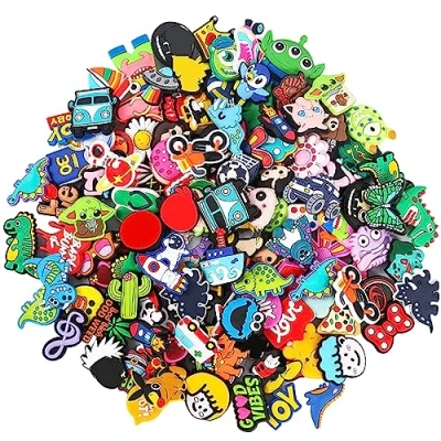 Afbeelding van Charms Crocs, pvc bedels voor cartoonschoenen, kinderklompen met bandjes, meisjes, jongens en volwassenen, Polyvinylchloride