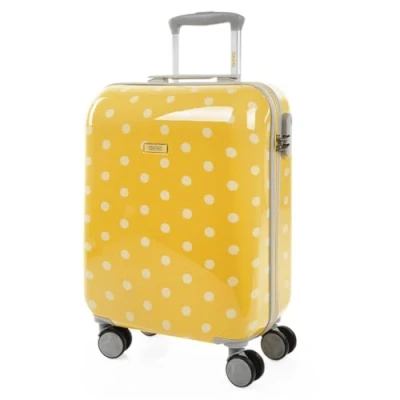 Afbeelding van SKPAT Koffer van handbagagekoffer 55 x 35 25 cm Cabin Luggage, Carry On Suitcase, Suitcase. Combinatie Hangslot 131450, Geel, Middelgroot