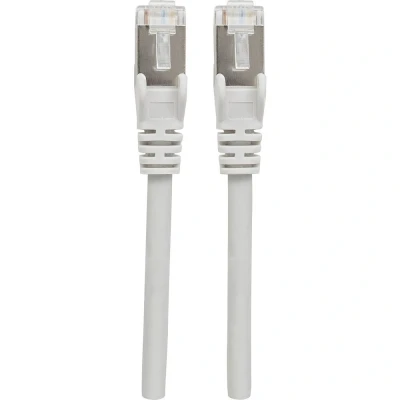 Afbeelding van Intellinet 317320 RJ45 Netwerkkabel, patchkabel CAT 6A S/FTP 15.00 m Grijs Folie afscherming, Afscherming gevlochten, Halogeenvrij 1 stuk(s)