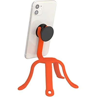 Afbeelding van PopSockets: PopMount 2 Flex houder en statief, niet zelfklevend, flexibel, siliconen voor smartphones tablets mandarijn