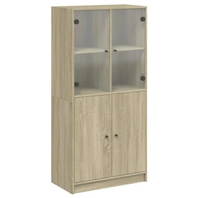 Afbeelding van vidaXL Hoge kast met deuren 68x37x142 cm bewerkt hout sonoma eiken