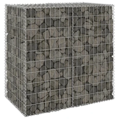 Afbeelding van Schanskorfmuur met deksels 100x60x100 cm gegalvaniseerd staal
