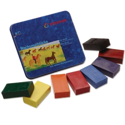 Afbeelding van Stockmar waskrijtblokjes assorti basis 8st