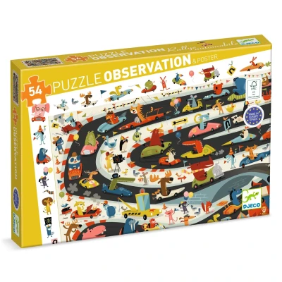 Afbeelding van Djeco puzzel observation racebaan 54st