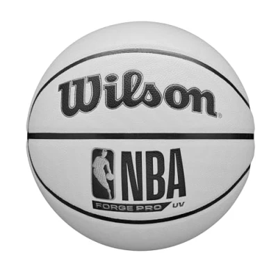 Afbeelding van WILSON NBA Forge Pro UV basketbal voor binnen en buiten, wit/groen, maat 17,8 tot 74,9 cm