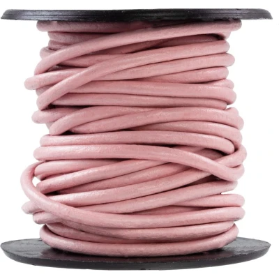 Afbeelding van DQ Leer Vintage (2 mm) Pink (5 Meter)