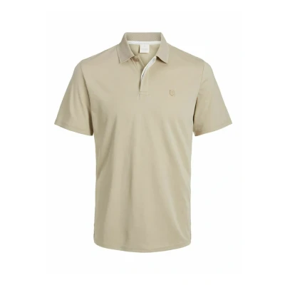 Afbeelding van Jack &amp; Jones Premium Einfarbig Poloshirt, Heren, Maat: XL, Fields of rye