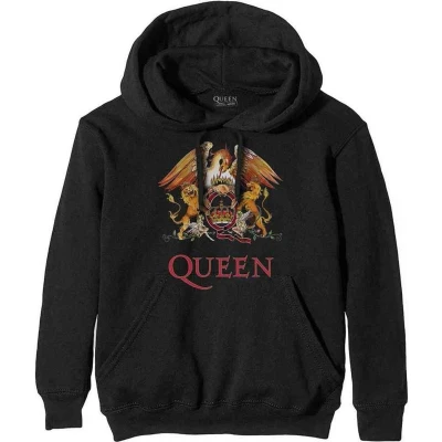 Afbeelding van Queen Classic Crest Hoodie/trui M Zwart