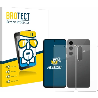 Afbeelding van BROTECT Screenprotector voor Samsung Galaxy S24 FE (Voor+Achter) Folie Beschermfolie Beschermglas transparant