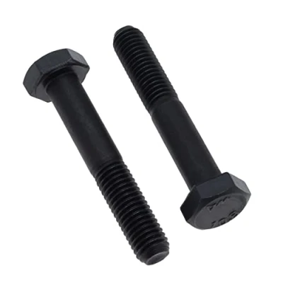 Afbeelding van zeskantbouten met schacht M16X70 (pak van 2) halve schroefdraad klasse 10,9 gelegeerd staal hoge sterkte zwart mechanische zeskantschroeven DIN931 ISO 4014 (16 mm x 70 mm)