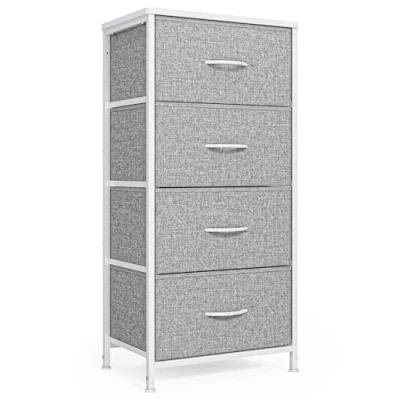 Afbeelding van Xbro AP74 Dressoir，Ladekast , Kast met 4 laden 45x30x95cm, Licht grijs