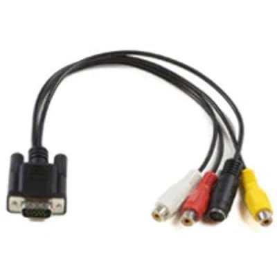 Afbeelding van Microconnect MONGGSV Video kabel adapter 0,3 m VGA (D Sub) RCA + S Zwart