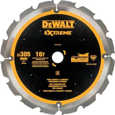 Afbeelding van DEWALT DT1475 QZ cirkelzaagblad PCD laminaat/vezelcement 305x30x16T