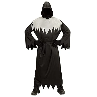 Afbeelding van WIDMANN Zwarte en witte reaper outfit voor volwassenen XL