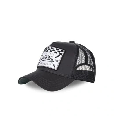 Afbeelding van Von Dutch Square Life Fast Trucker Pet voor heren, donkergrijs, zwart.