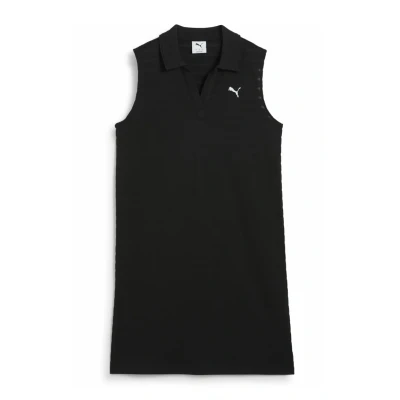 Afbeelding van ESS ELEVATED relaxte gestructureerde mouwloze jurk voor Dames, Zwart, Maat S PUMA
