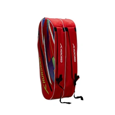 Afbeelding van Hundred Debut Badminton en Tennis Racket Kit Tas (Rood, Maat: Large/6 in 1) Materiaal: Polyester 3 compartimenten Gemakkelijk te dragen handvat Gewatteerde riemen Zak met rits vooraan