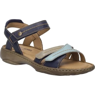 Afbeelding van Josef Seibel Outdoorsandalen, Dames, Maat: 39, Indigo multi Leer