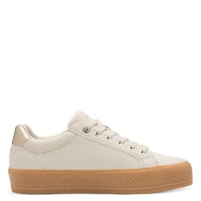 Afbeelding van s.Oliver Dames Sneaker Low 5 23600 42 Damessneakers, Crème, 41 EU