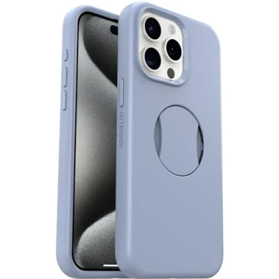 Afbeelding van OtterBox OtterGrip Hoesje Geschikt voor Apple iPhone 15 Pro Max Compatible met MagSafe Back Cover Blauw