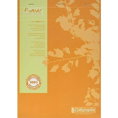 Image de Bloc Forever Calligraphe Orange, 100 feuilles A4 Q.5x5