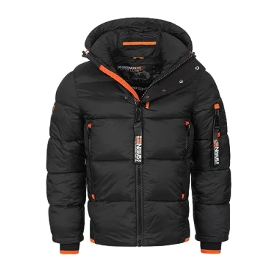 Afbeelding van Geographical Norway Warme gewatteerde winterjas voor heren, grijs.